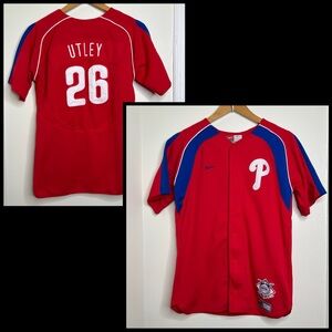 Vintage Nike Philadelphia Phillies #26 Chase Utley Baseball Jersey Youth Large